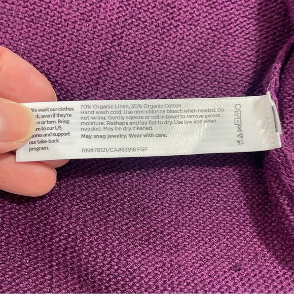 New Eileen Fisher Linen Cotton Cardigan 3/4 Sleeve - Picture 3 of 6